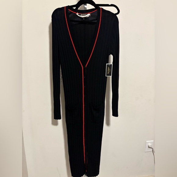 Juicy Couture Other - Juicy Couture Black Cardigan with Red Trim